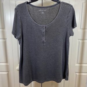 American Eagle Knitted Washed Out Tshirt tee